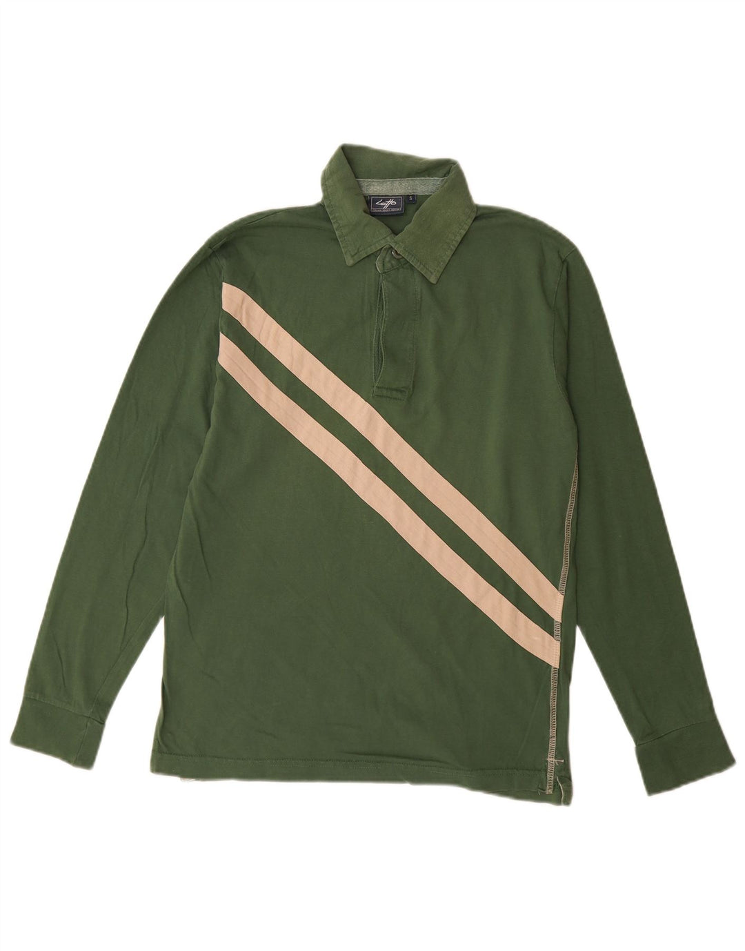 Polo da uomo a maniche lunghe LOTTO Small Green Colourblock
