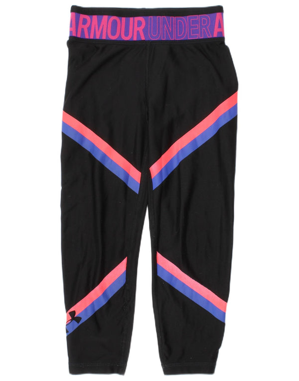 Leggings grafici per ragazze Under Armour 7-8 anni Small Black Colourblock