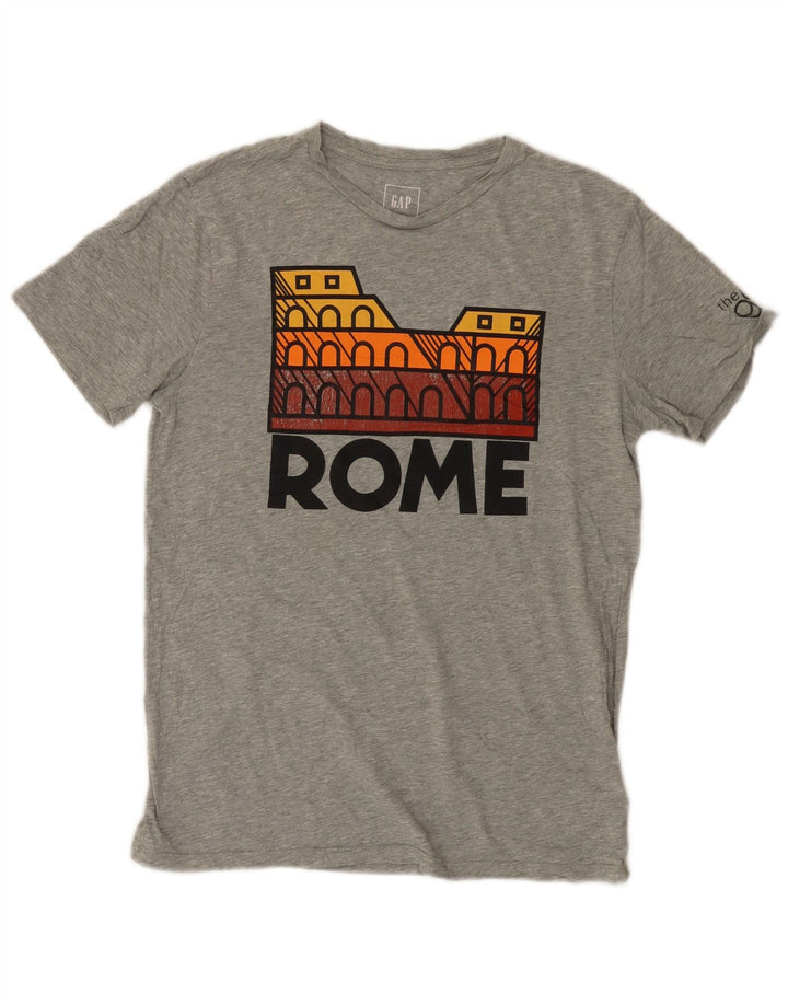 Gap Maglietta grafica da uomo Roma Top in cotone chiazzato grigio piccolo