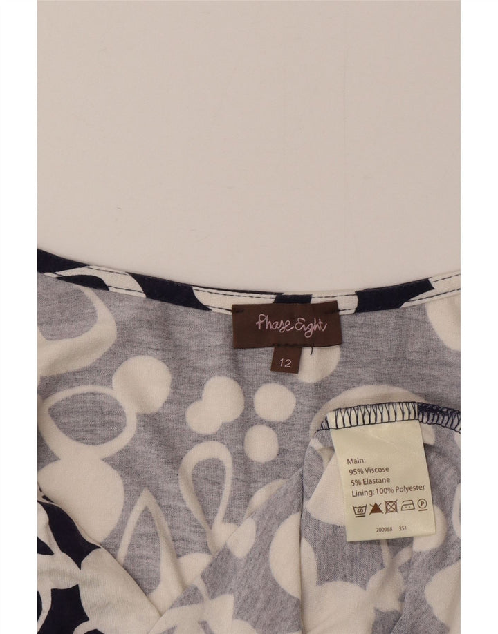 Abito tubino da donna con motivo astratto Phase Eight UK 12 Blu navy medio