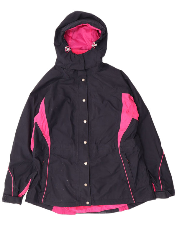 Giacca a vento con cappuccio da donna Musto UK 18 XL Blu navy Colourblock