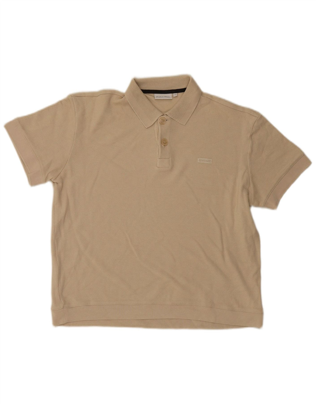 Polo da uomo Calvin Klein beige medio