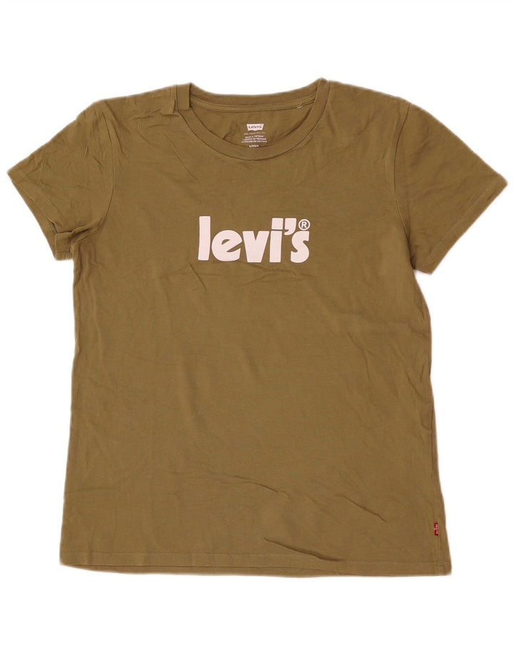 T-shirt grafica da uomo Levi's Top piccola in cotone kaki
