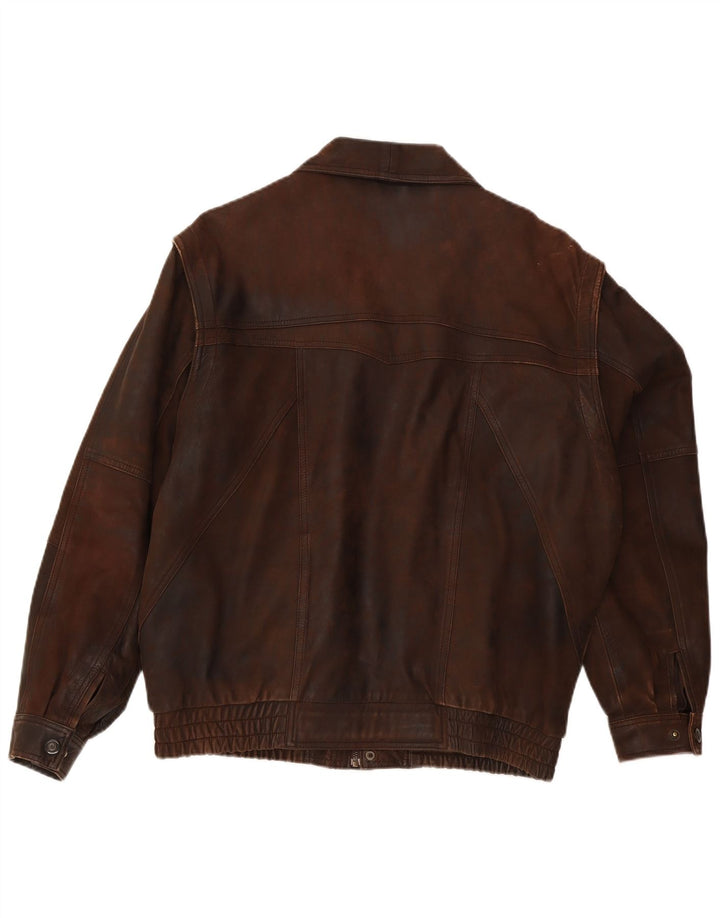 Giacca in Pelle Uomo Morena IT 50 Large Pelle Marrone