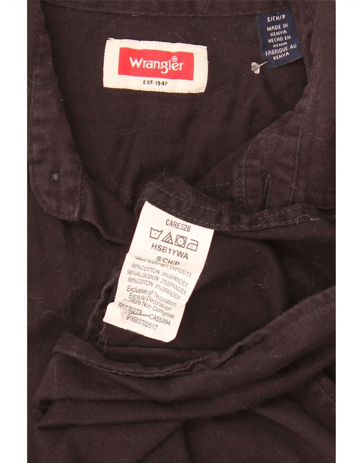 Camicia a maniche corte da uomo Wrangler piccola in cotone nero