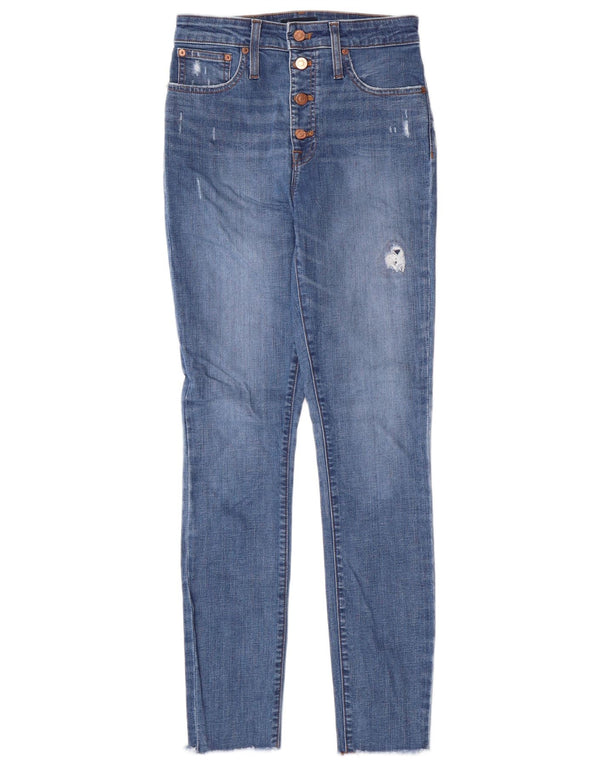 J. CREW Jeans skinny effetto invecchiato da donna W27 L30 Blu