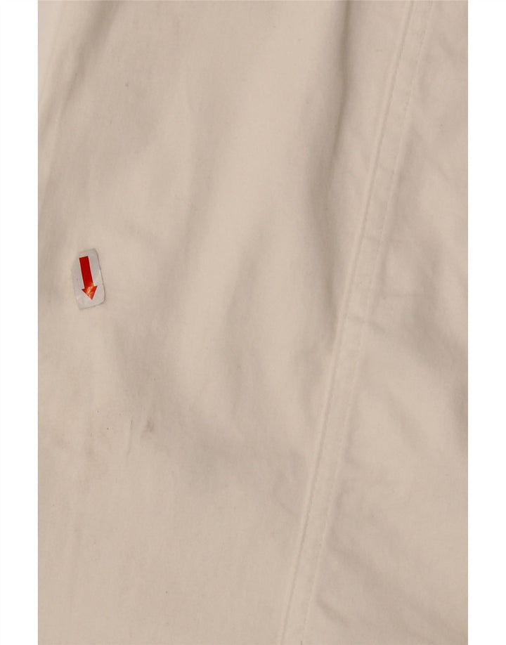 Gonna a trapezio a vita alta da donna MOSCHINO UK 14 W30 L23 Cotone bianco