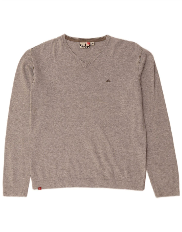 Maglione da donna con scollo a V QUIKSILVER UK 14 Cotone grigio medio