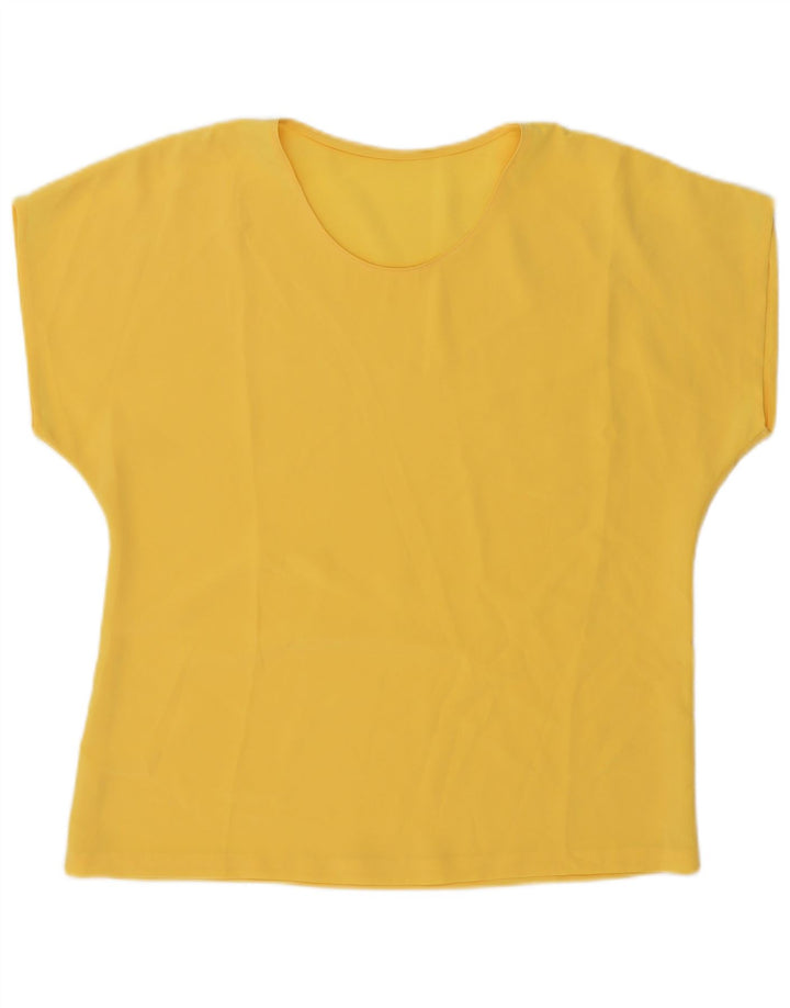 Camicetta vintage da donna Top UK 20 2XL Giallo