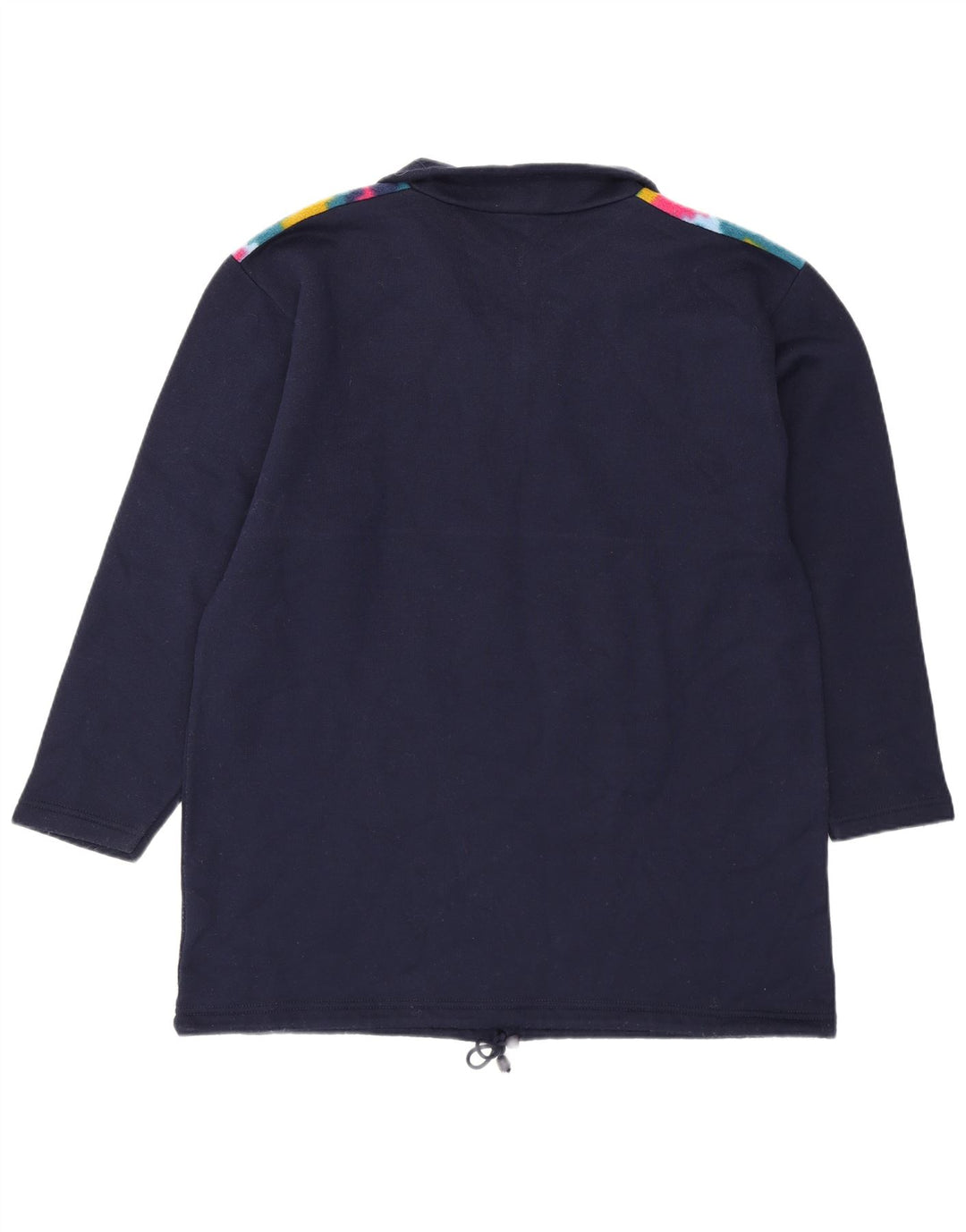 Tuta da uomo vintage pullover con zip sul collo Top grande blu navy geometrico