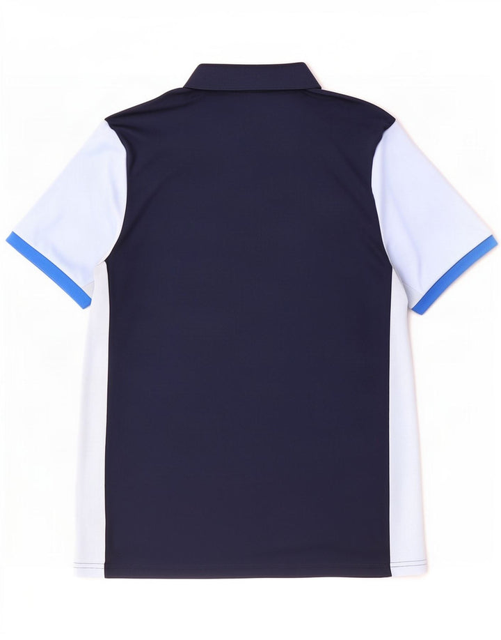 Polo Adidas Climalite da uomo in poliestere color block medio blu navy