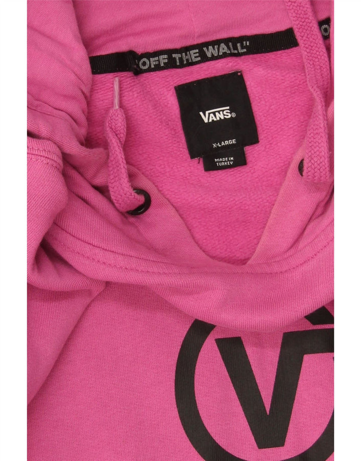 Felpa con cappuccio grafica da uomo Vans XL rosa