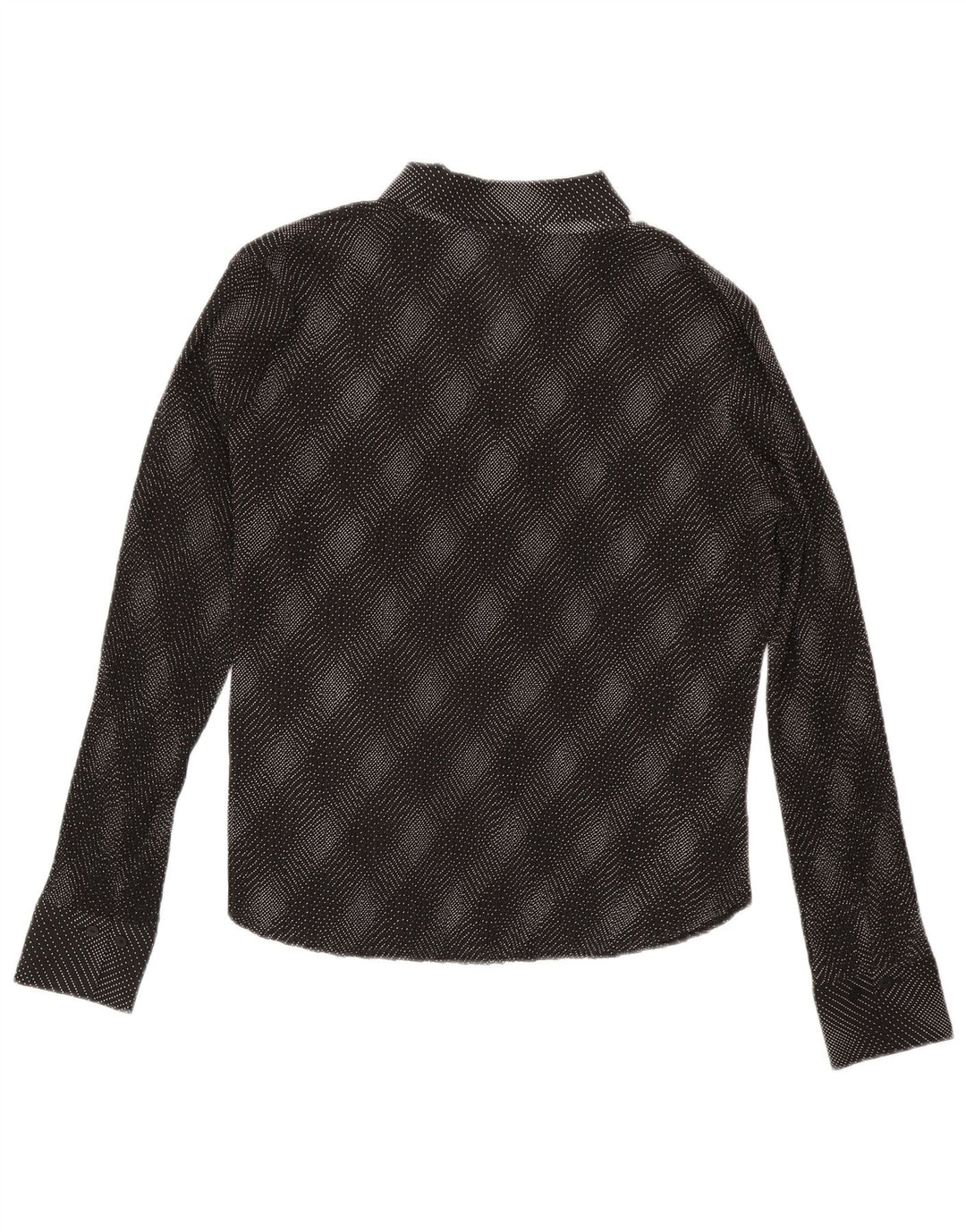 Camicetta camicia da donna Marks & Spencer UK 20 2XL Poliestere nero a quadri