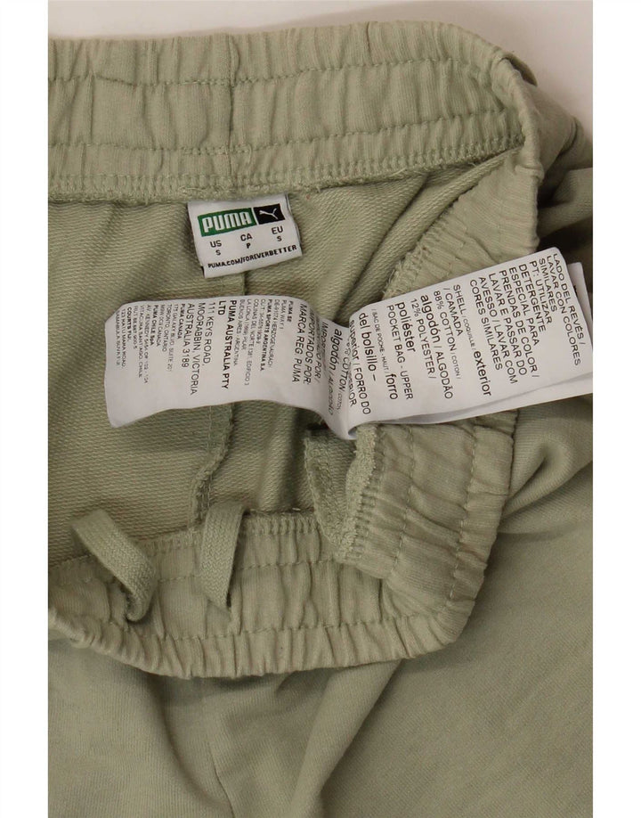 Pantaloncini sportivi da donna Puma UK 8 piccoli in cotone verde