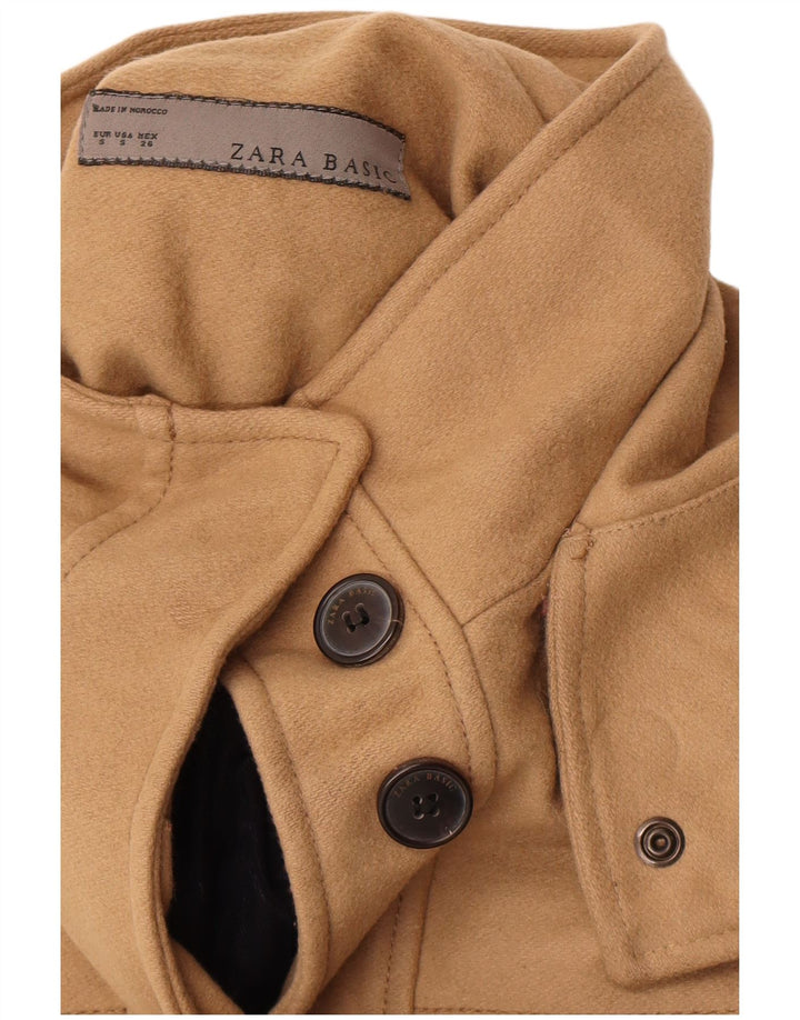 Giubbotto bomber con cappuccio da donna Zara UK 10 piccolo marrone