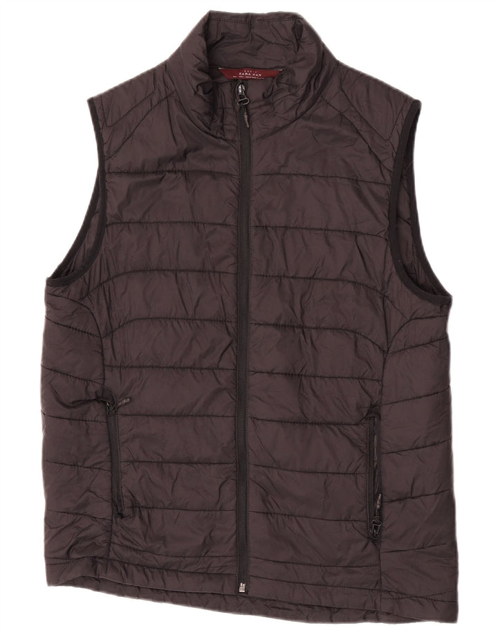 Gilet imbottito da uomo Zara UK 40 grande nero