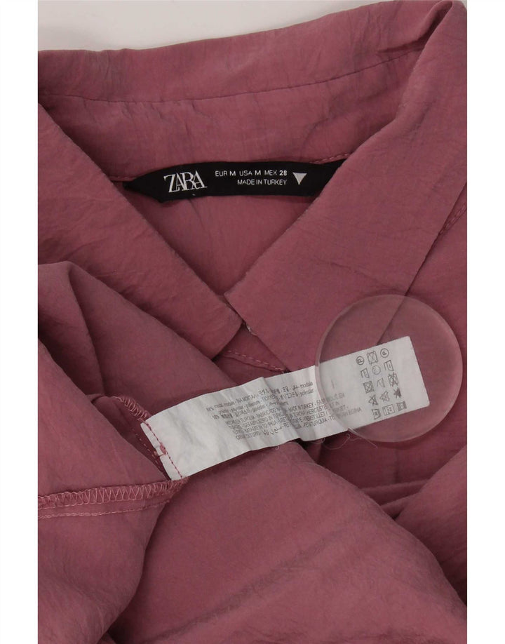 Camicia oversize a maniche lunghe da donna Zara UK 14 modal rosa medio