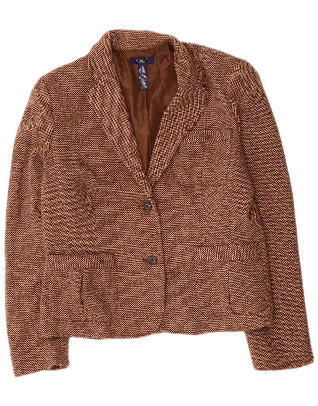 Giacca blazer a 2 bottoni da donna Chaps US 16 2XL viscosa marrone