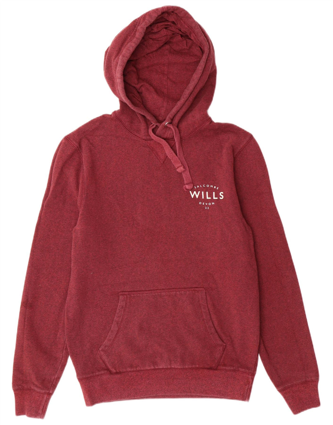 JACK WILLS Felpa con cappuccio grafica da uomo Maglione piccolo in cotone screziato bordeaux