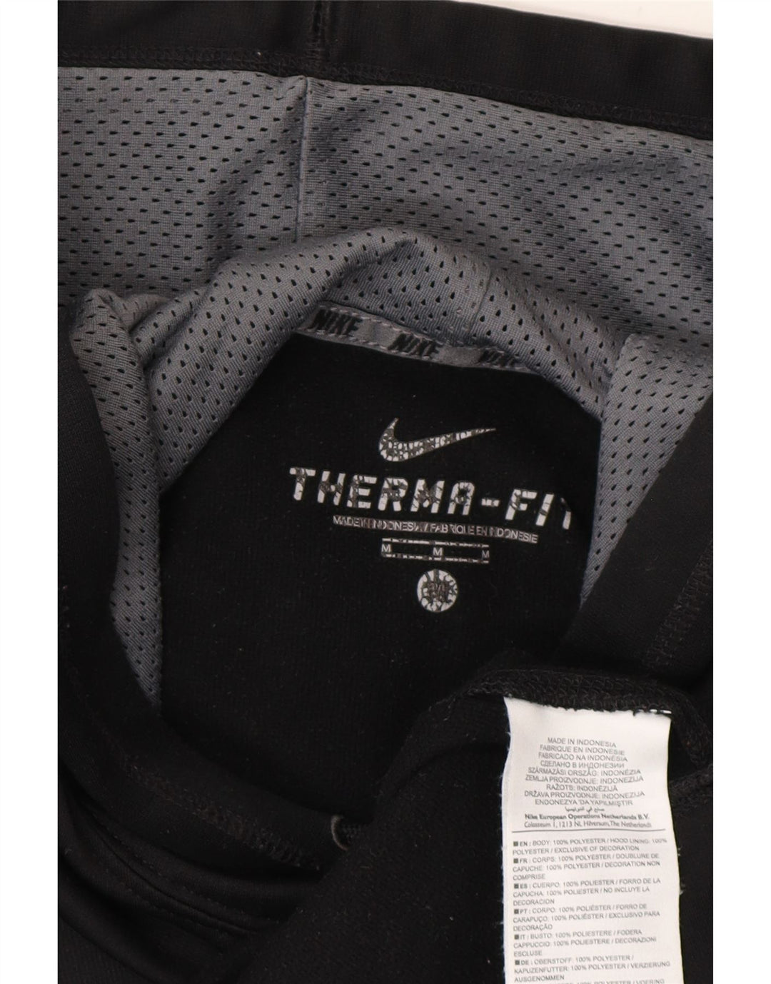 Felpa con cappuccio Nike Therma-Fit da uomo, poliestere nero medio