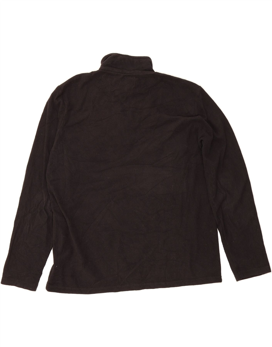 MOUNTAIN WAREHOUSE Mens Zip Neck Fleece Jumper Large Black Vintage Mountain Warehouse and Second-Hand Mountain Warehouse from Messina Hembry 