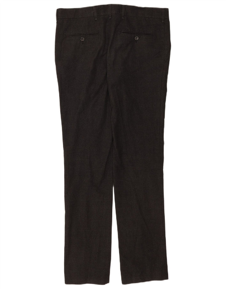 Pantaloni da Abito Dritti da Uomo ZARA EU 40 Medio W31 L33 Cotone Grigio