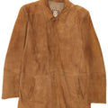 Giacca vintage in pelle scamosciata da uomo IT 48 in pelle marrone medio