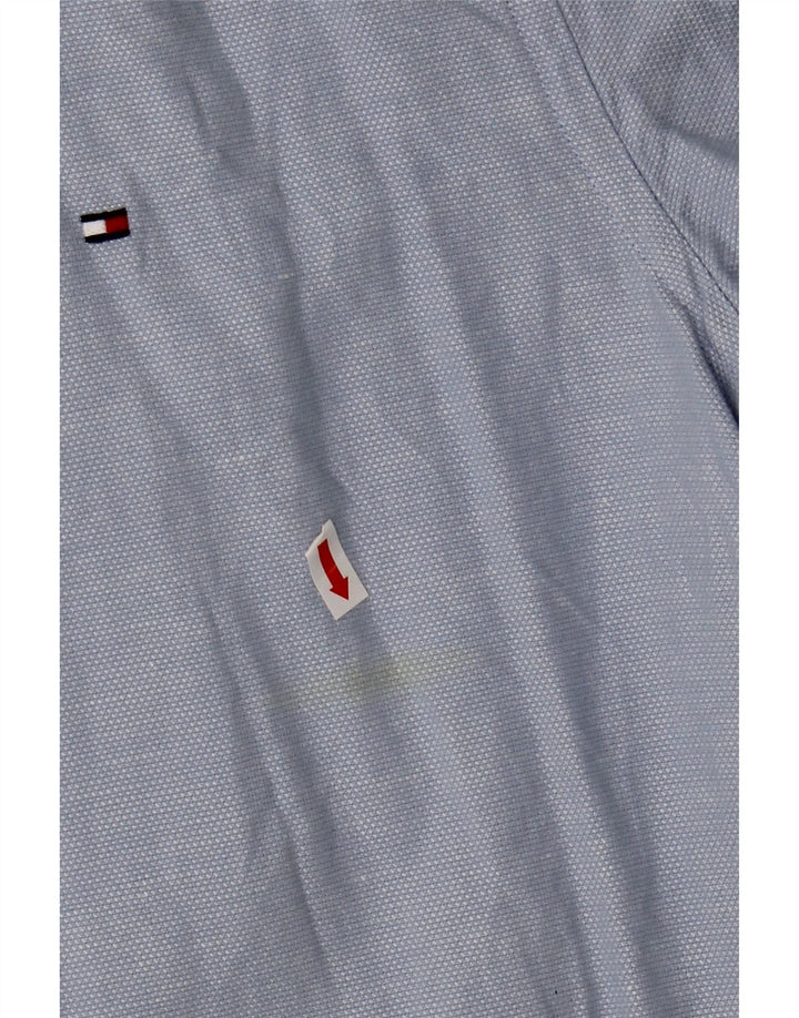 TOMMY HILFIGER Camicia a maniche corte da uomo XL in cotone blu