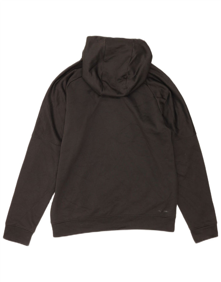 Felpa con cappuccio grafica da uomo Adidas, media, in poliestere nero