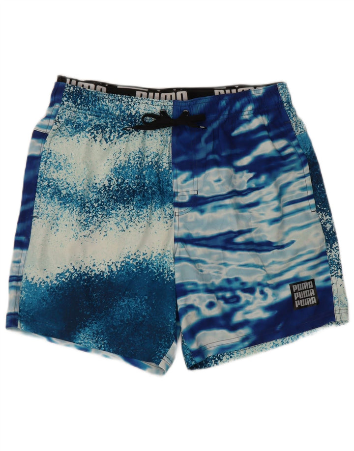 Pantaloncini da bagno da uomo Puma Blu medio in poliestere tie-dye
