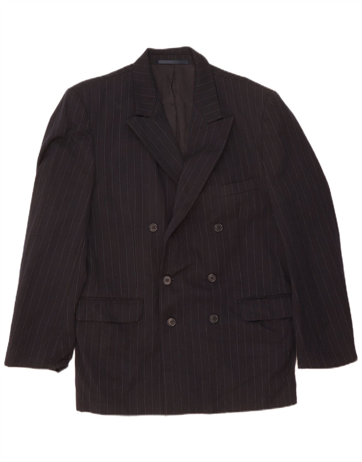 Giacca blazer doppiopetto da uomo Pierre Cardin UK 40 grande nera