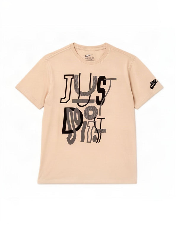 T-shirt grafica Nike da uomo con taglio atletico, cotone grigio medio