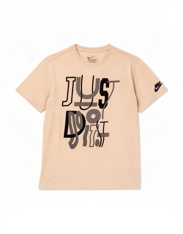 T-shirt grafica Nike da uomo con taglio atletico, cotone grigio medio