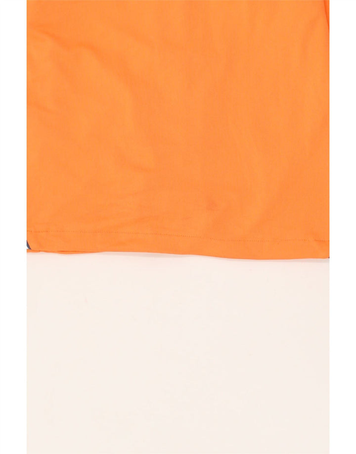 DIADORA Boys Tracksuit Top Jacket 10-11 Years Orange Colourblock Polyester Vintage Diadora and Second-Hand Diadora from Messina Hembry 