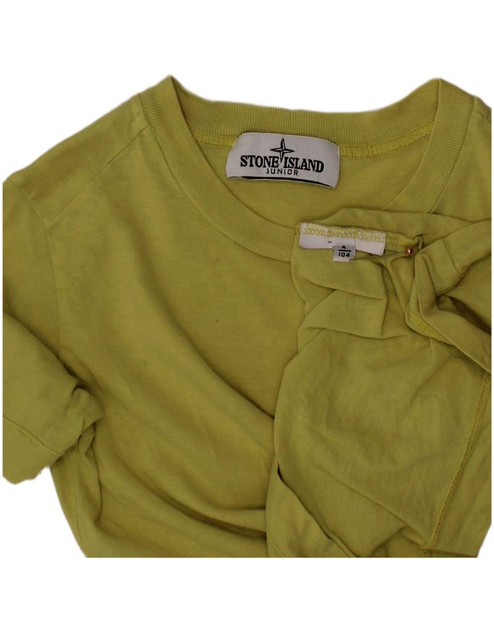 STONE ISLAND T-shirt Top Bambino 3-4 Anni Verde