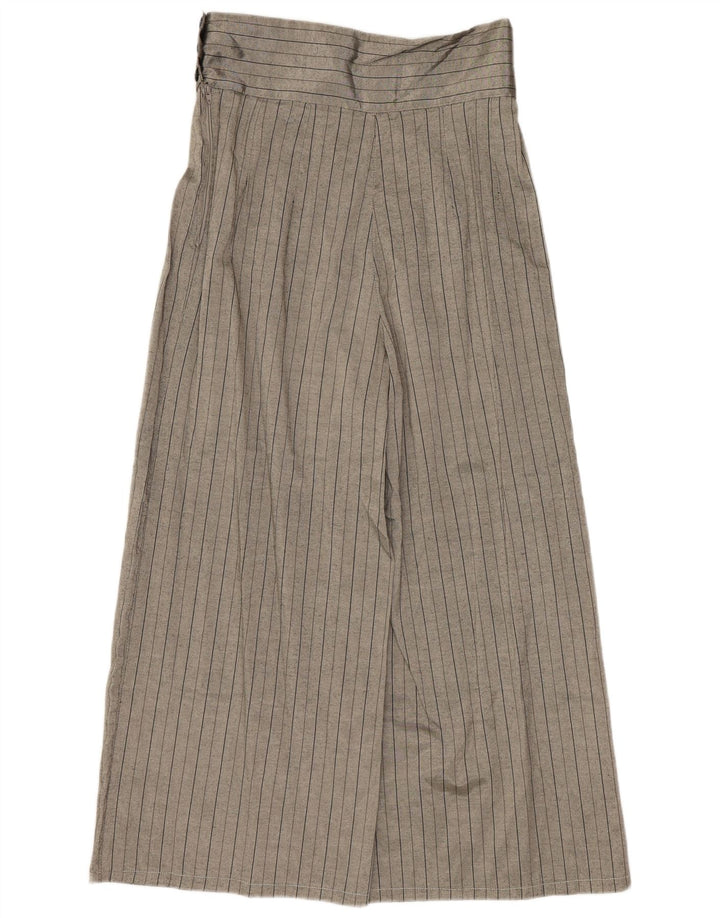 Pantaloni cropped da donna vintage IT 44 medi W28 L23 poliestere grigio