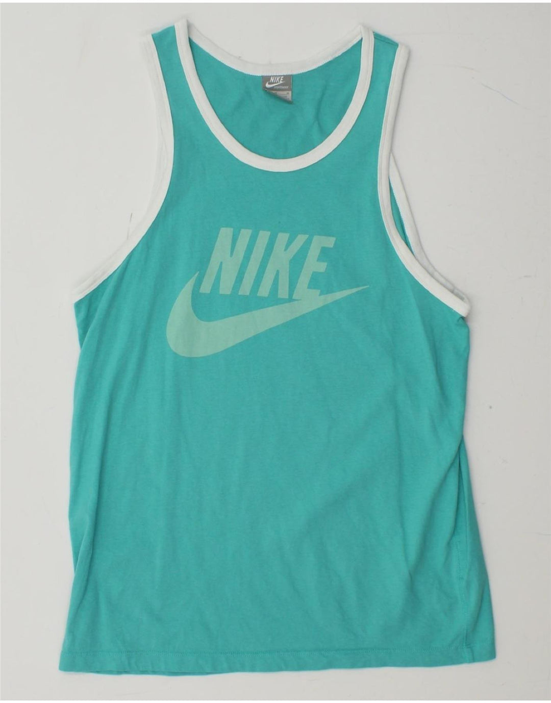 Canotta grafica da uomo NIKE Top in cotone turchese medio