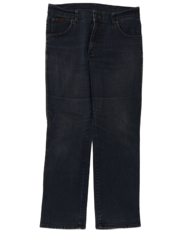 Jeans dritti elasticizzati Texas da uomo Wrangler W32 L30 cotone blu navy