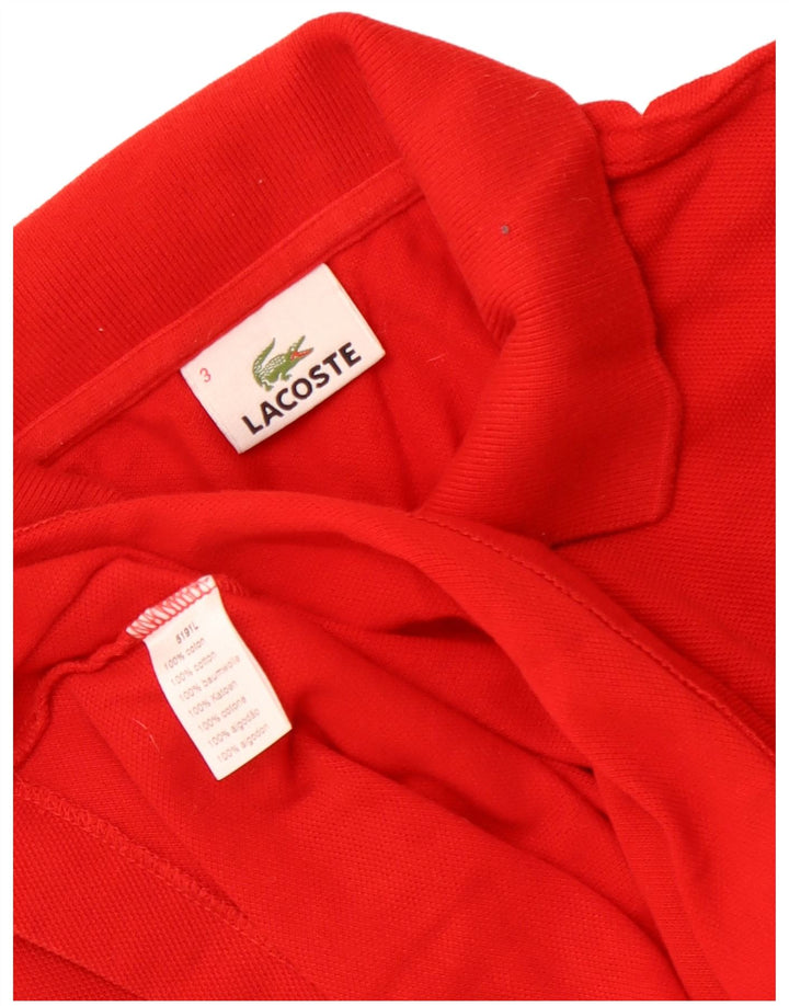 Polo da uomo LACOSTE taglia 3 piccola in cotone rosso