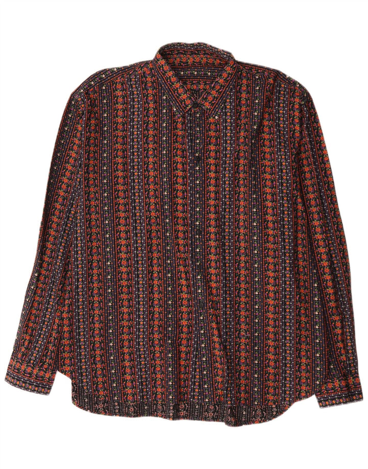 Camicia vintage da uomo XL multicolore geometrica