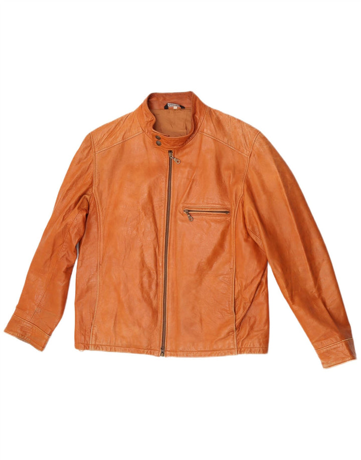 Giacca in pelle da uomo Desi IT 52 XL in pelle marrone
