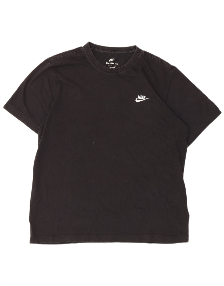 T-shirt da uomo NIKE Top grande in cotone nero