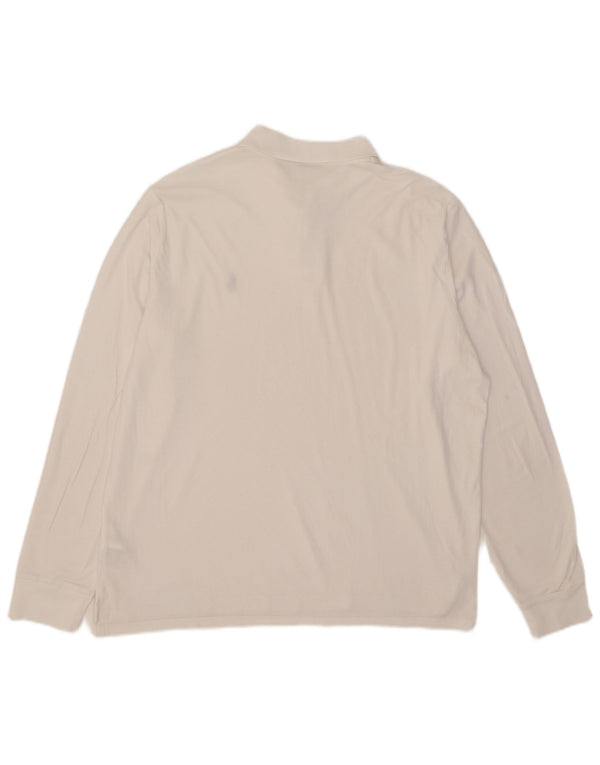 Polo Ralph Lauren da uomo a maniche lunghe personalizzata slim fit, grande bianca