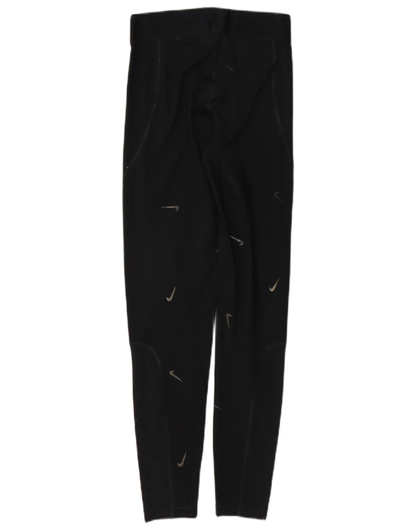 Leggings grafici da donna Nike UK 10 piccoli poliestere nero