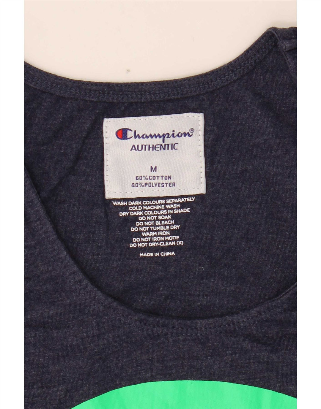 Canotta grafica da uomo Champion, cotone medio blu navy