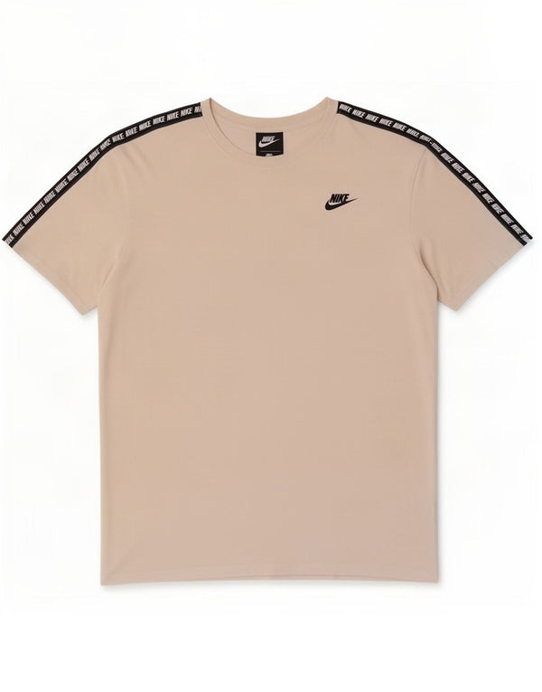 T-shirt grafica da uomo Nike Top Large in cotone color block bianco sporco