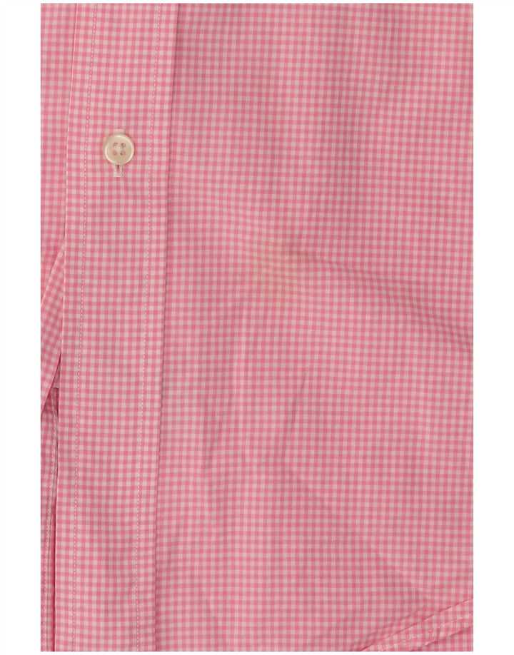 Camicia Ralph Lauren da uomo su misura in cotone a quadretti rosa medio