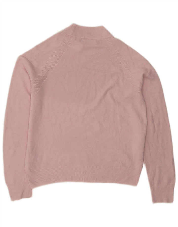 Maglione da donna Marks & Spencer a collo alto corto UK 8 piccolo rosa