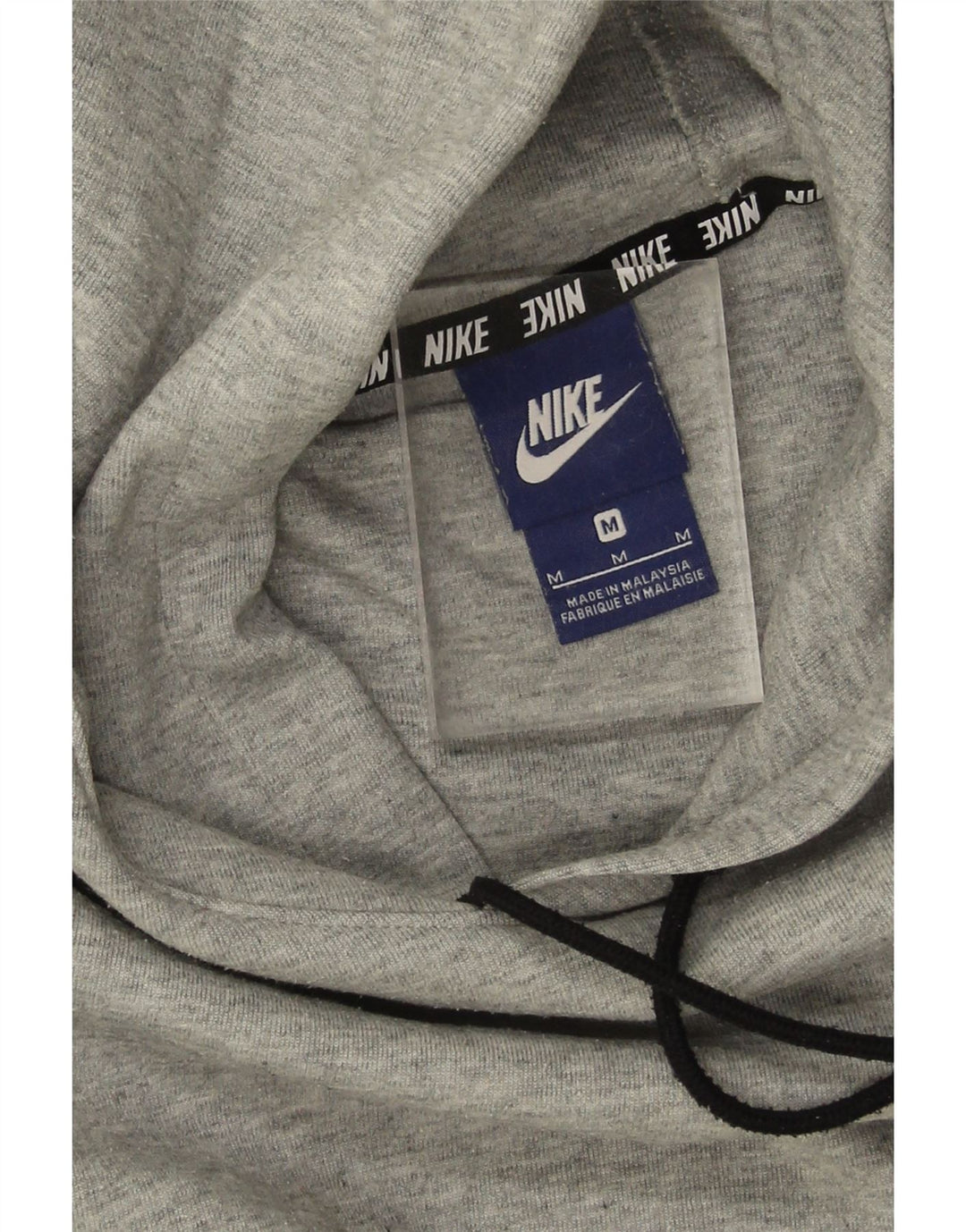 Felpa con cappuccio oversize con grafica Nike da donna UK 14 Cotone grigio medio