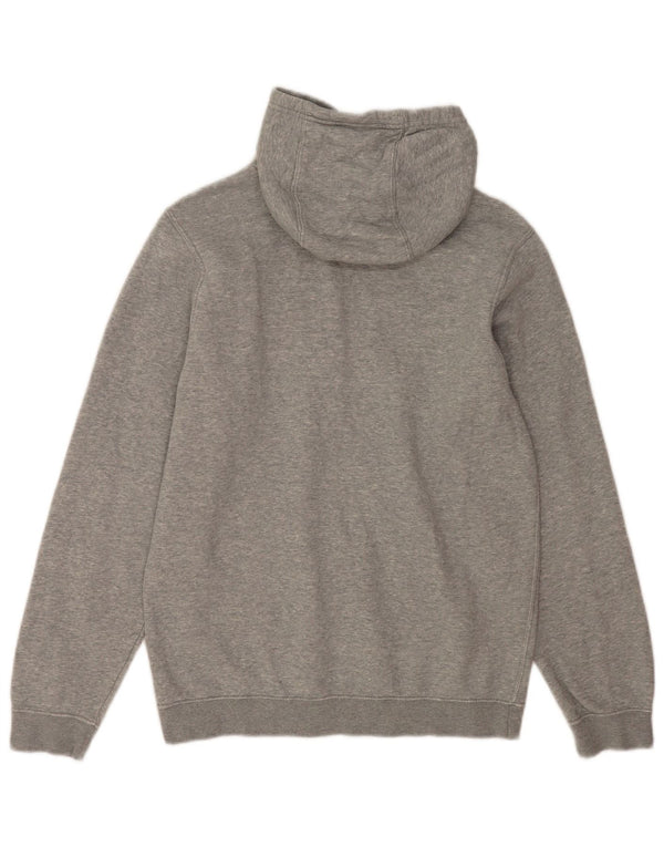 NIKE Mens Hoodie Jumper Small Grey Flecked Cotton
